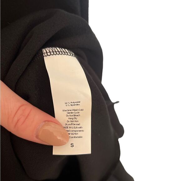 LulaRoe Cici Mermaid Ruffled On/Off Shoulder Midi Dress Black Size Small - Picture 5 of 6